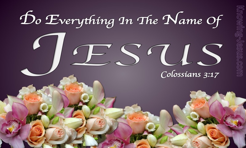 Colossians 3:17 All In The Name Of Jesus (purple)